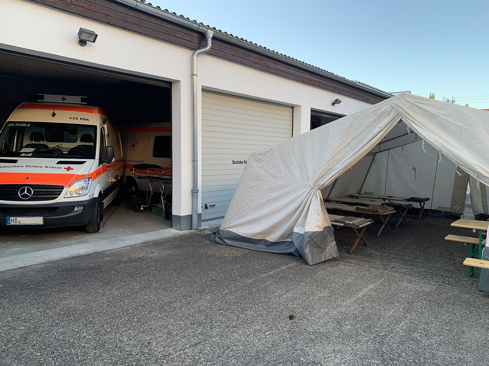 Übung zur Einrichtung einer Sanitätsstelle