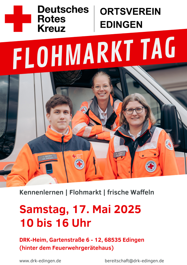 DRK Edingen bei Flohmarkttag dabei DRK Edingen bei Flohmarkttag dabei