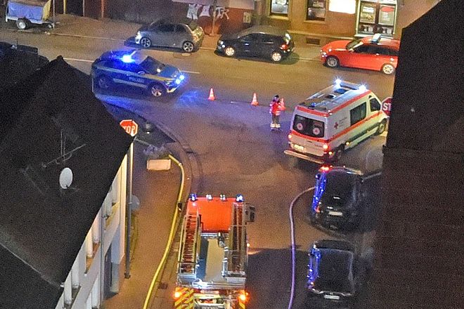 DRK Edingen hilft bei Feuerwehreinsatz in Edingen
