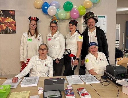 Blutspendeaktion am Rosenmontag