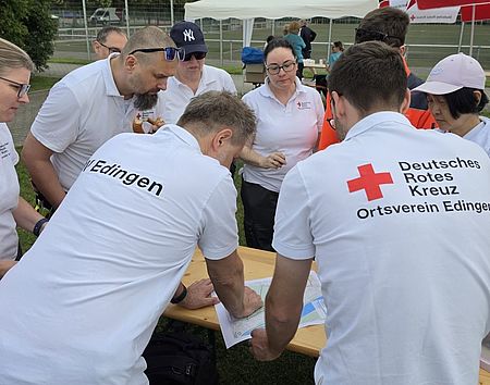 DRK-Lagebesprechung für für die sanitätsdienstliche Absicherung des TVE Sommerlaufs 2026